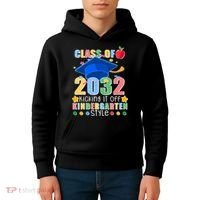 Class of 2032 Kicking off Kindergarten Kids Hoodie thumb 4