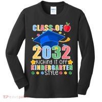 Class of 2032 Kicking off Kindergarten Kids Long Sleeve Shirt thumb 0