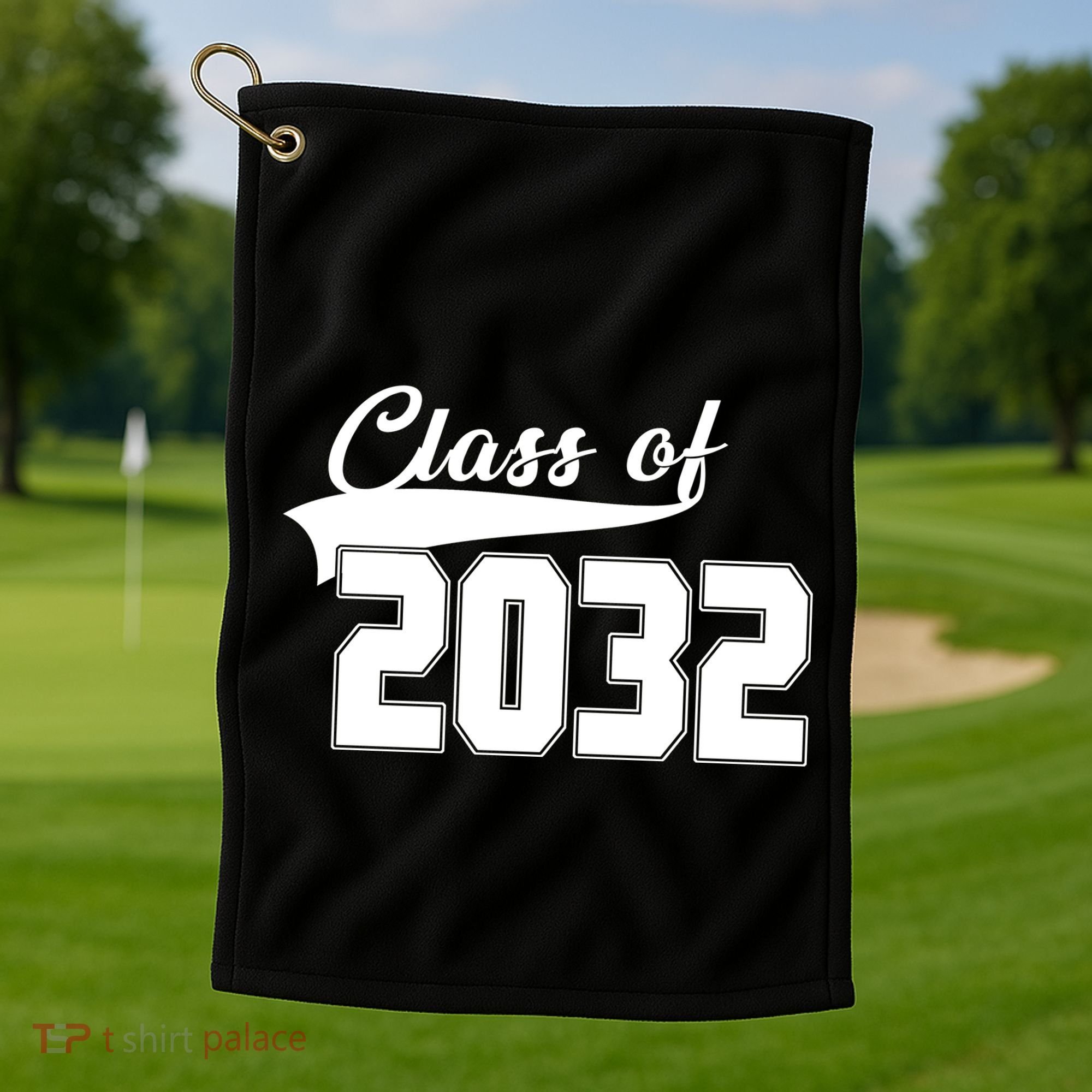 Class Of 2032 Kindergarten Future Graduate Golf Towel