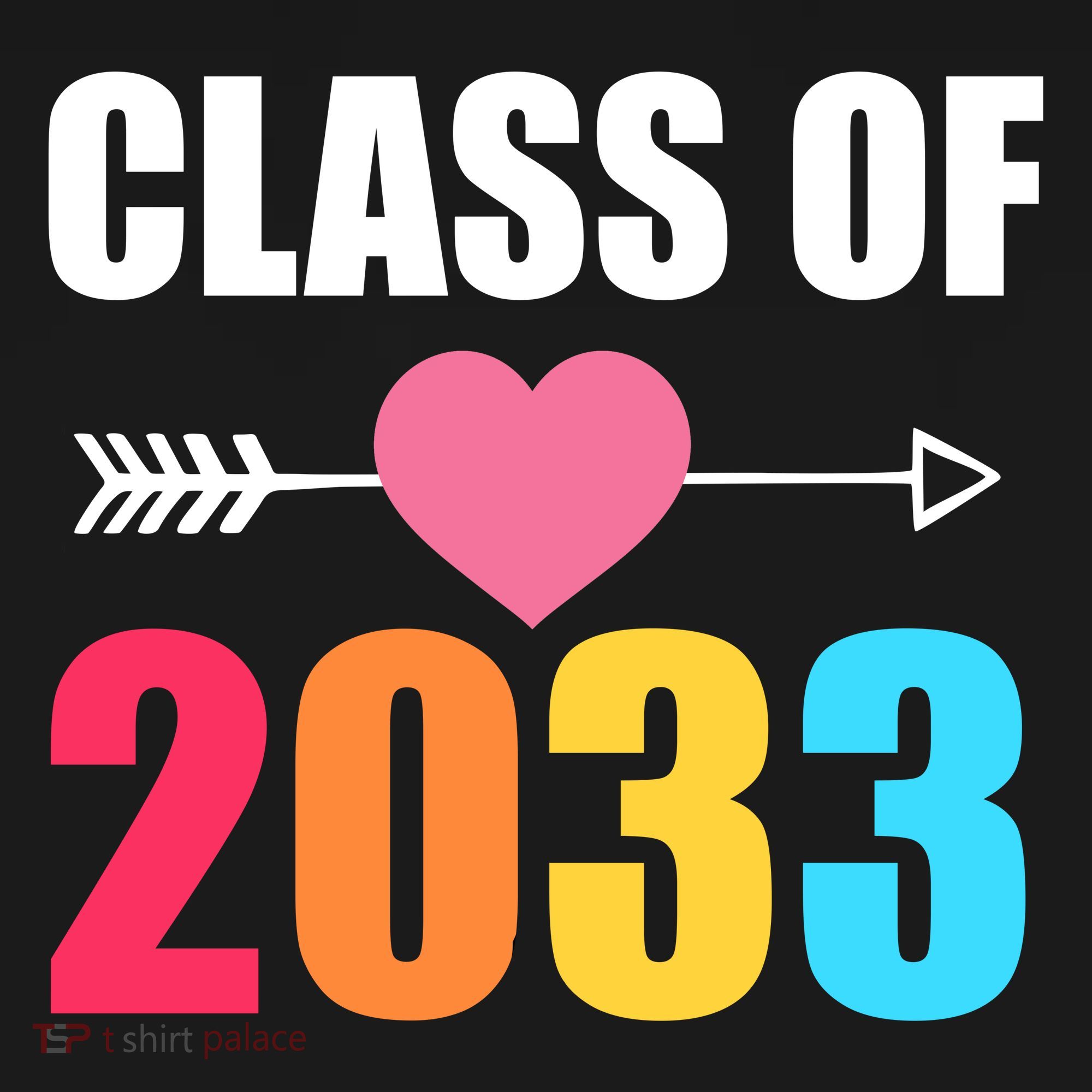Class of 2033 School Kindergarten Colorful T-Shirt