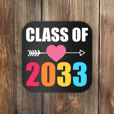 Class of 2033 School Kindergarten Colorful Coaster
