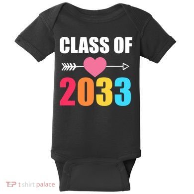 Class of 2033 School Kindergarten Colorful Baby Bodysuit