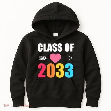 Class of 2033 School Kindergarten Colorful Kids Hoodie
