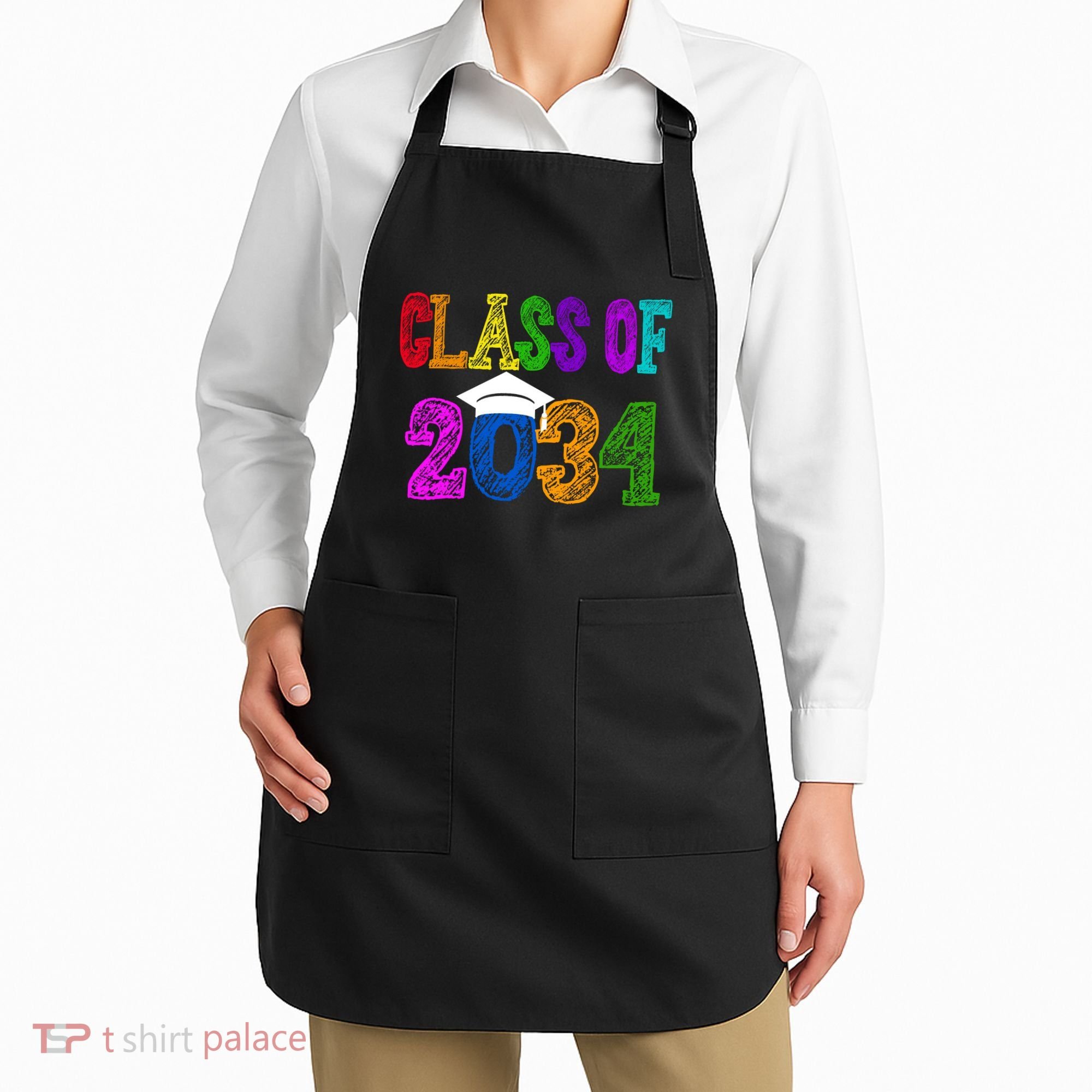 Class Of 2034 Graduation First Day Of School Apron