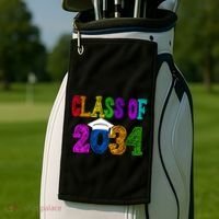 Class Of 2034 Graduation First Day Of School Golf Towel thumb 2