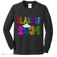 Class Of 2034 Graduation First Day Of School Kids Long Sleeve Shirt thumb 0