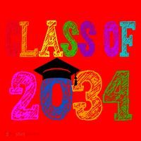 Class Of 2034 Graduation First Day Of School Santa Hat thumb 1