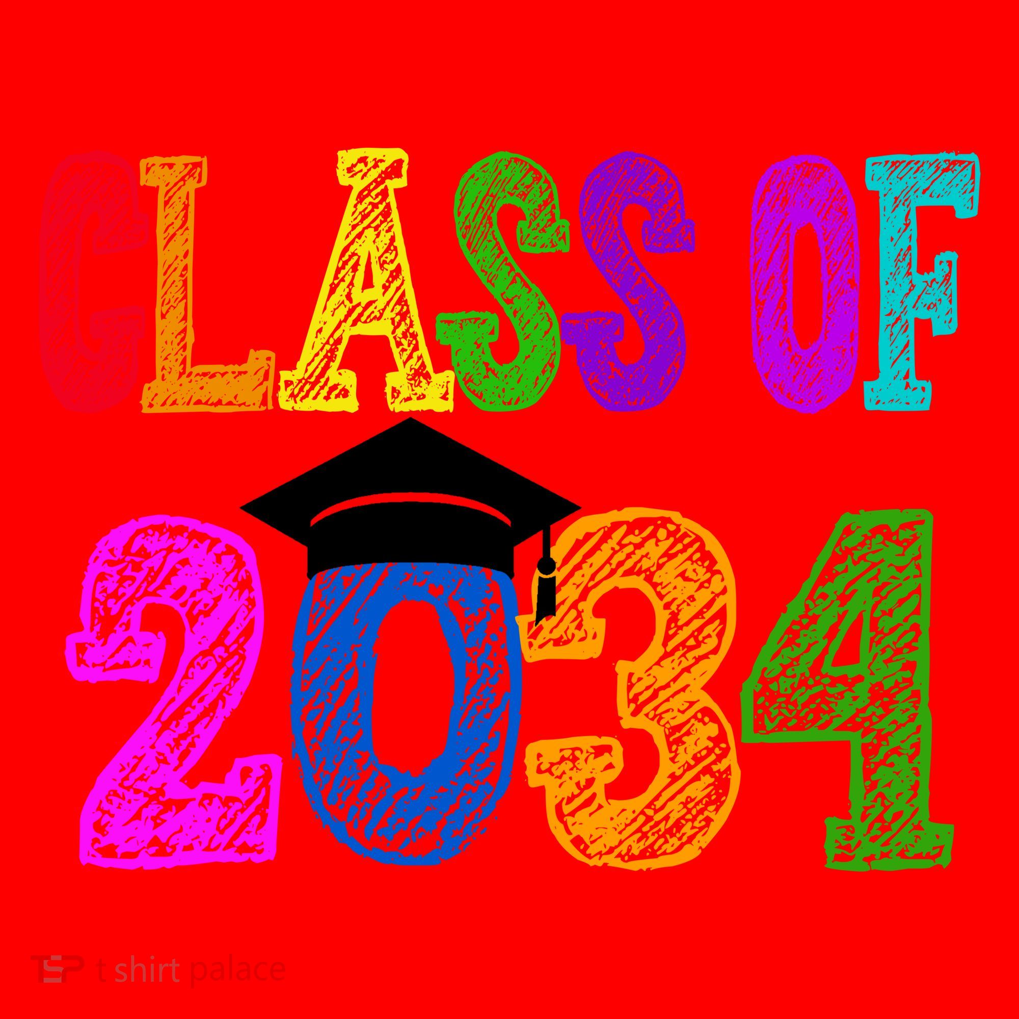 Class Of 2034 Graduation First Day Of School Santa Hat