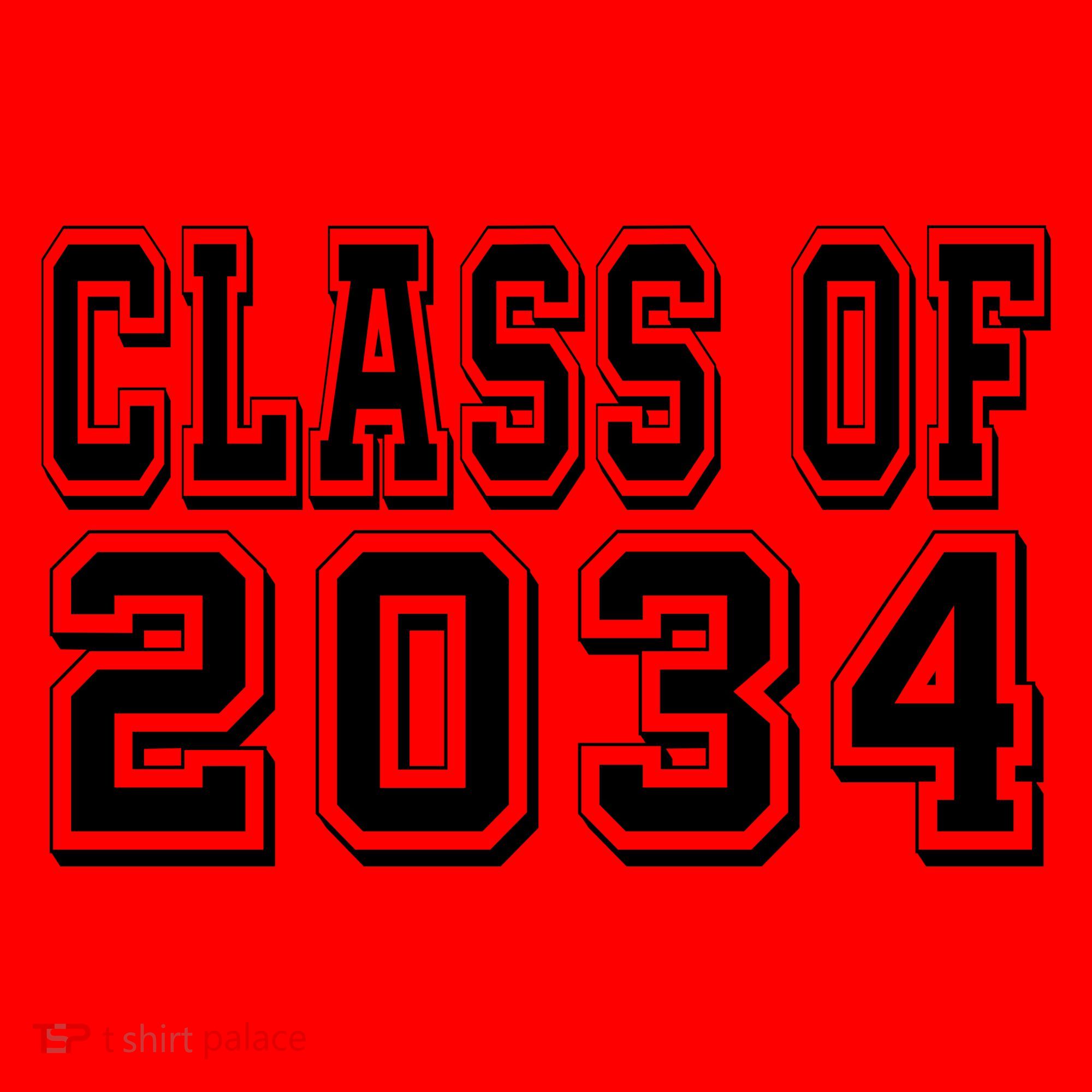 Class Of 2034 Grow With Me Santa Hat