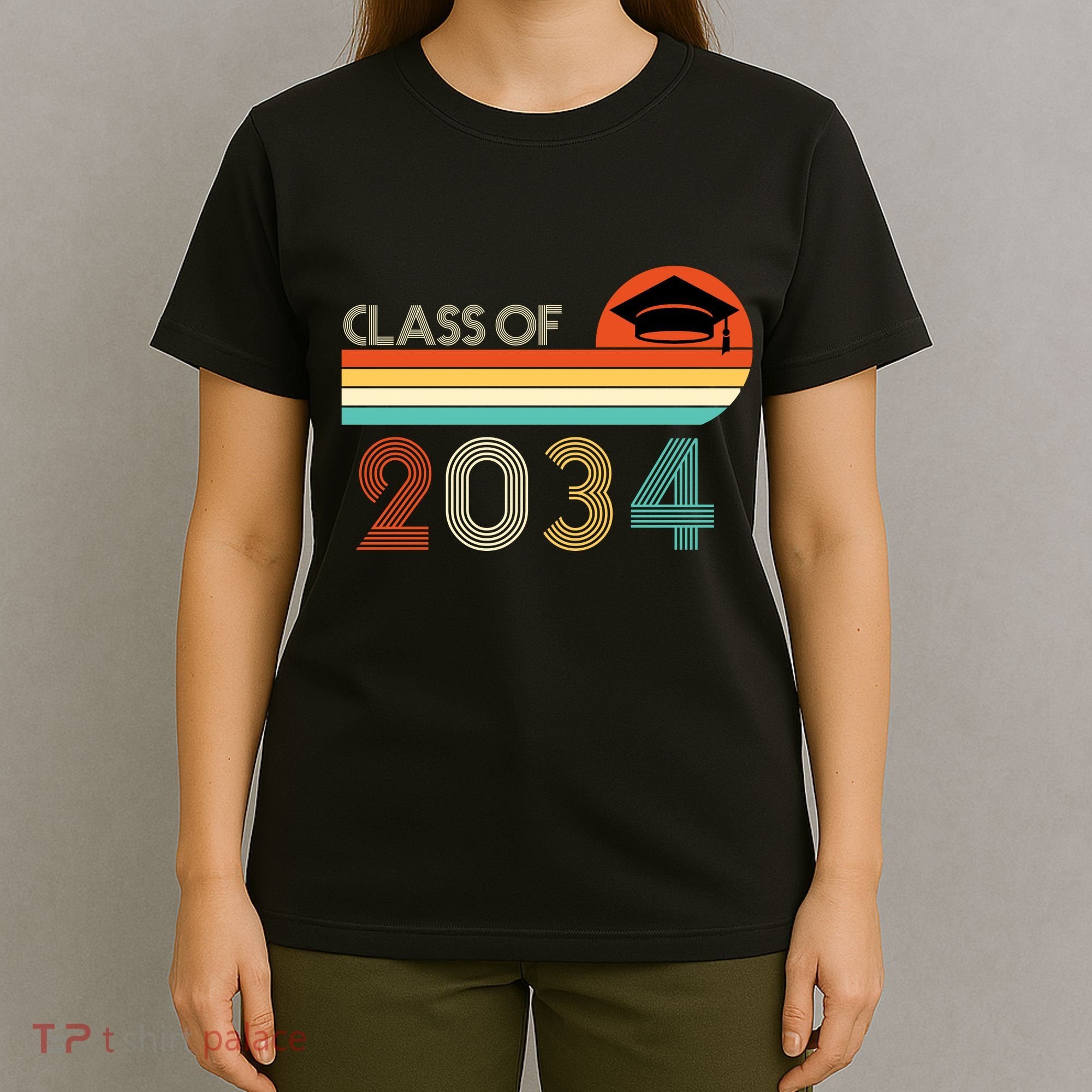 Class Of 2034 Grow With Me Pre-K Graduate Vintage T-Shirt