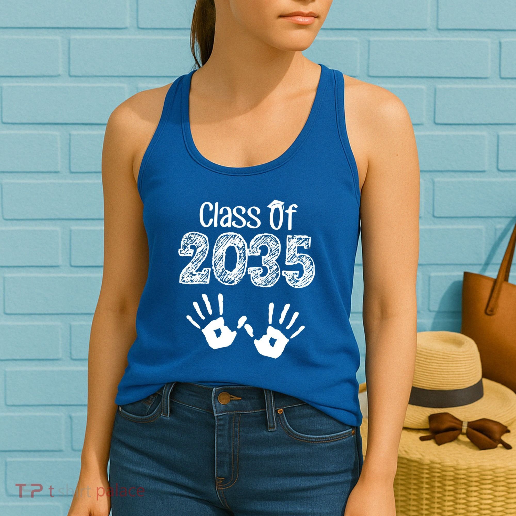 Class of 2035 Grow With Me Handprint Pre-K Women's Tank Top