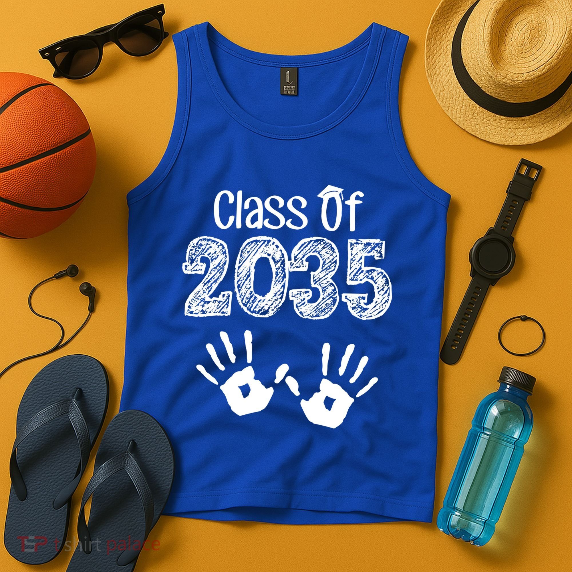 Class of 2035 Grow With Me Handprint Pre-K Tank Top
