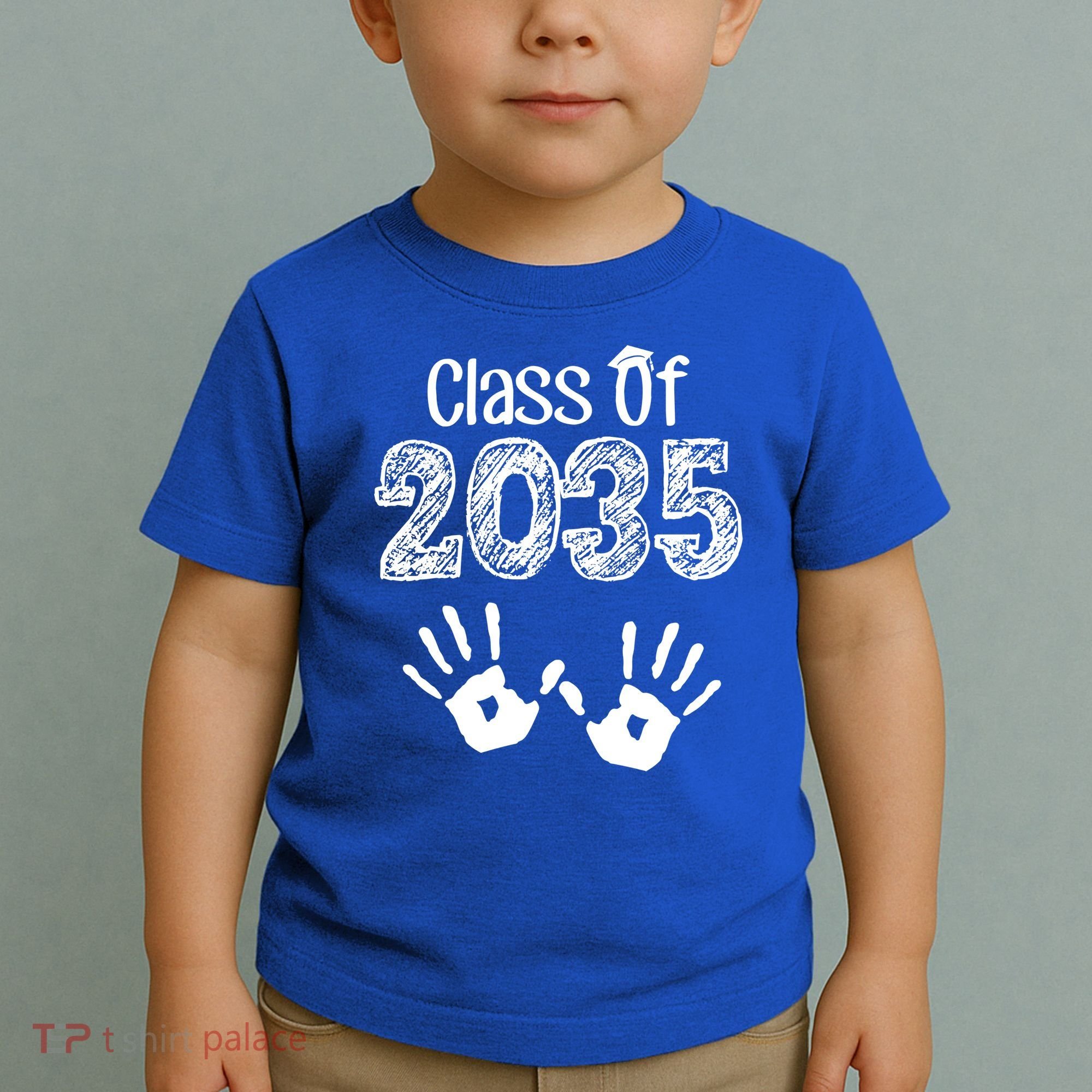 Class of 2035 Grow With Me Handprint Pre-K Toddler T-Shirt