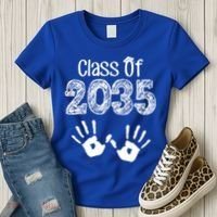 Class of 2035 Grow With Me Handprint Pre-K Women's T-Shirt thumb 3