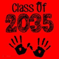 Class of 2035 Grow With Me Handprint Pre-K Santa Hat thumb 1
