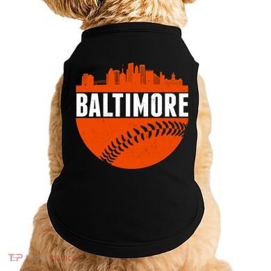 Classic Baltimore Skyline Baseball  Doggie Tank
