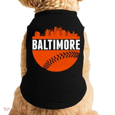 Classic Baltimore Skyline Baseball  Doggie Tank