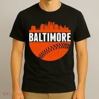 Classic Baltimore Skyline Baseball  T-Shirt thumb 3