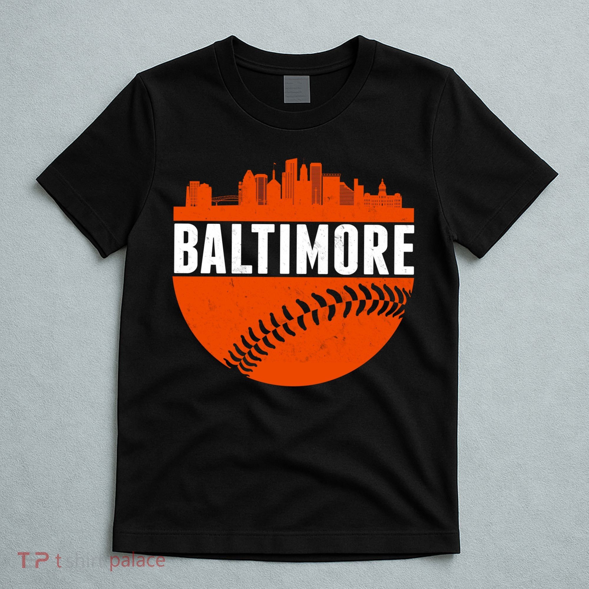 Classic Baltimore Skyline Baseball  T-Shirt