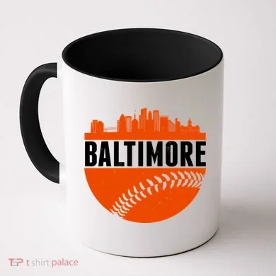 Classic Baltimore Skyline Baseball  Coffee Mug