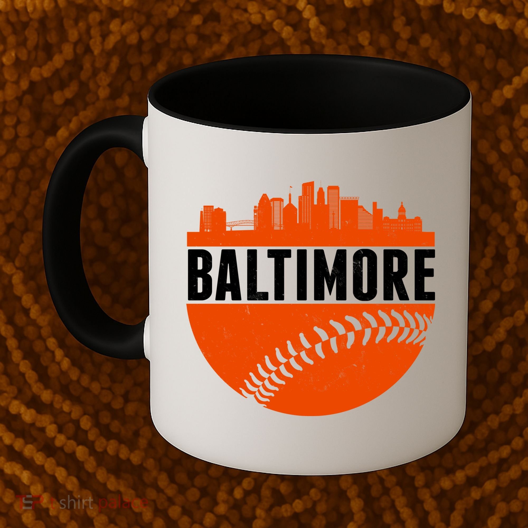 Classic Baltimore Skyline Baseball  Coffee Mug