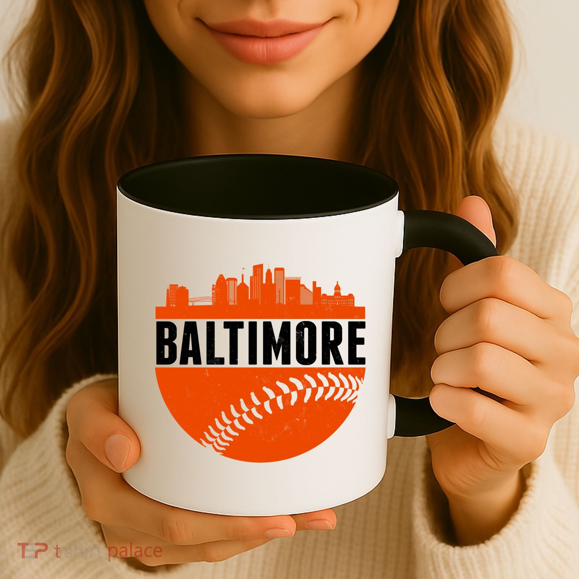 Classic Baltimore Skyline Baseball  Coffee Mug