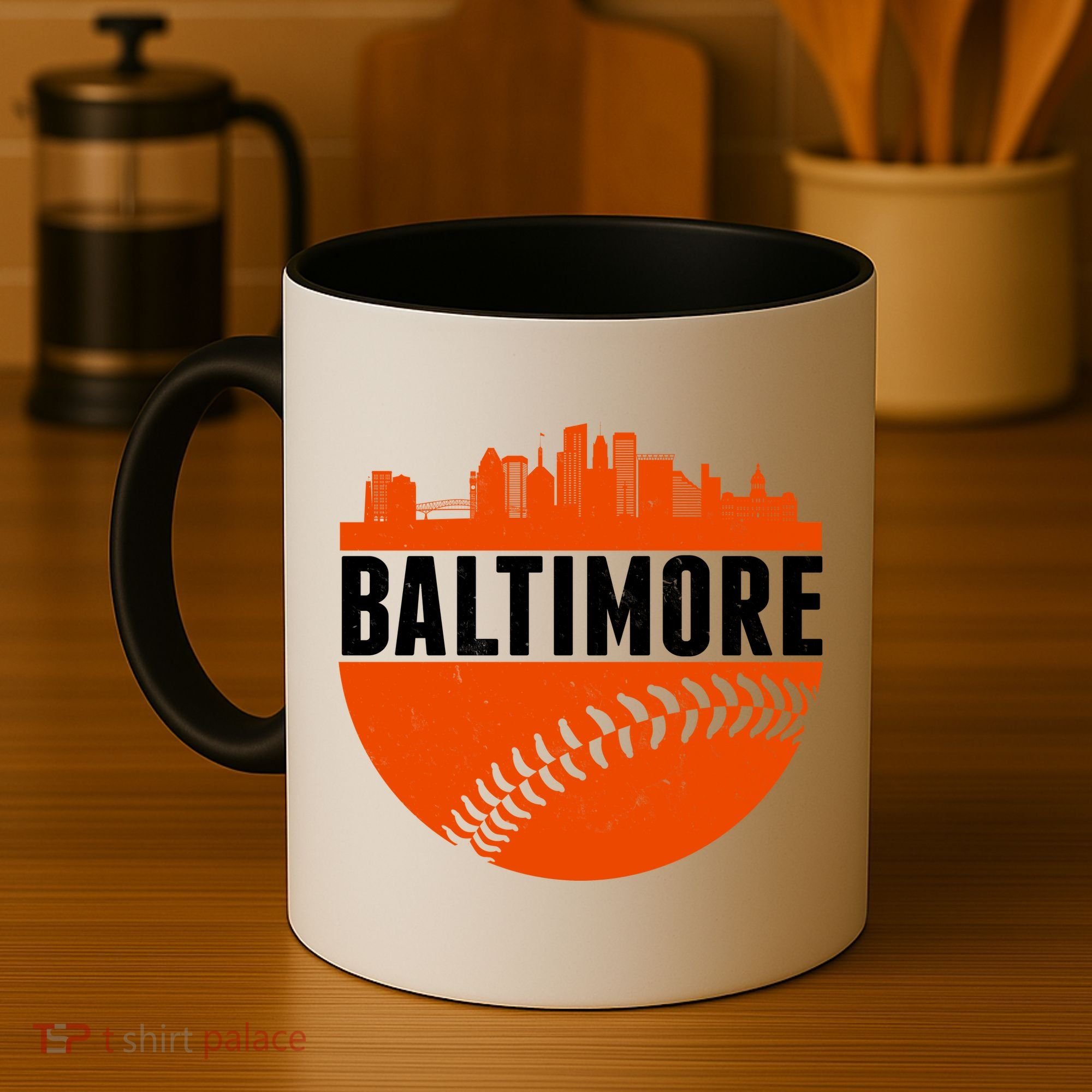 Classic Baltimore Skyline Baseball  Coffee Mug