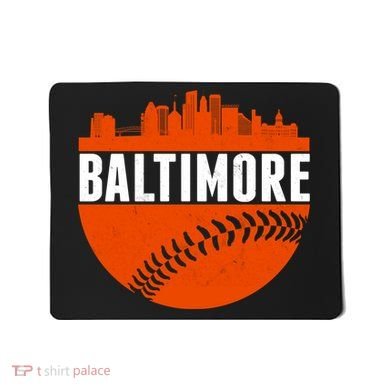 Classic Baltimore Skyline Baseball  Mousepad