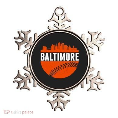 Classic Baltimore Skyline Baseball  Ornament