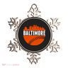 Classic Baltimore Skyline Baseball Ornament