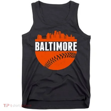 Classic Baltimore Skyline Baseball  Tank Top
