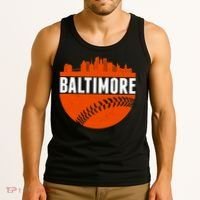 Classic Baltimore Skyline Baseball  Tank Top thumb 3