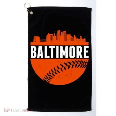 Classic Baltimore Skyline Baseball  Golf Towel