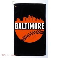 Classic Baltimore Skyline Baseball  Golf Towel thumb 0