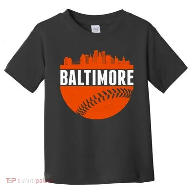 Classic Baltimore Skyline Baseball  Toddler T-Shirt
