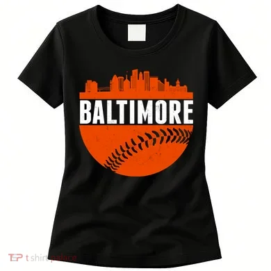 Classic Baltimore Skyline Baseball  Women's T-Shirt