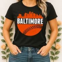 Classic Baltimore Skyline Baseball  Women's T-Shirt thumb 2