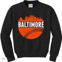 Classic Baltimore Skyline Baseball  Kids Sweatshirt thumb 0