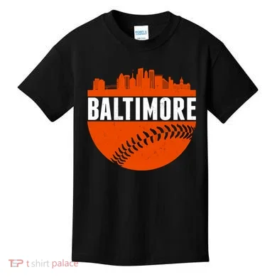 Classic Baltimore Skyline Baseball  Kids T-Shirt