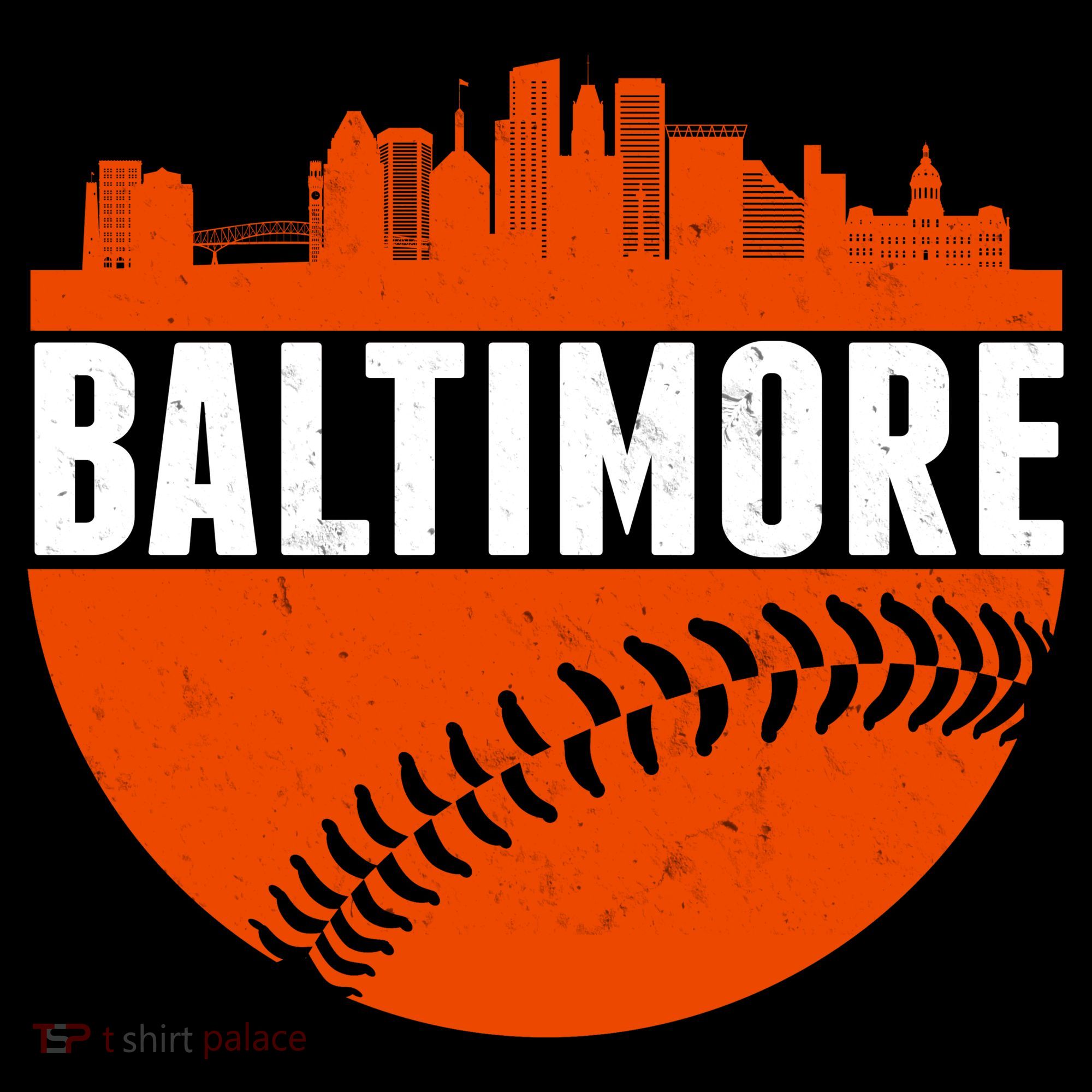 Classic Baltimore Skyline Baseball  Kids T-Shirt