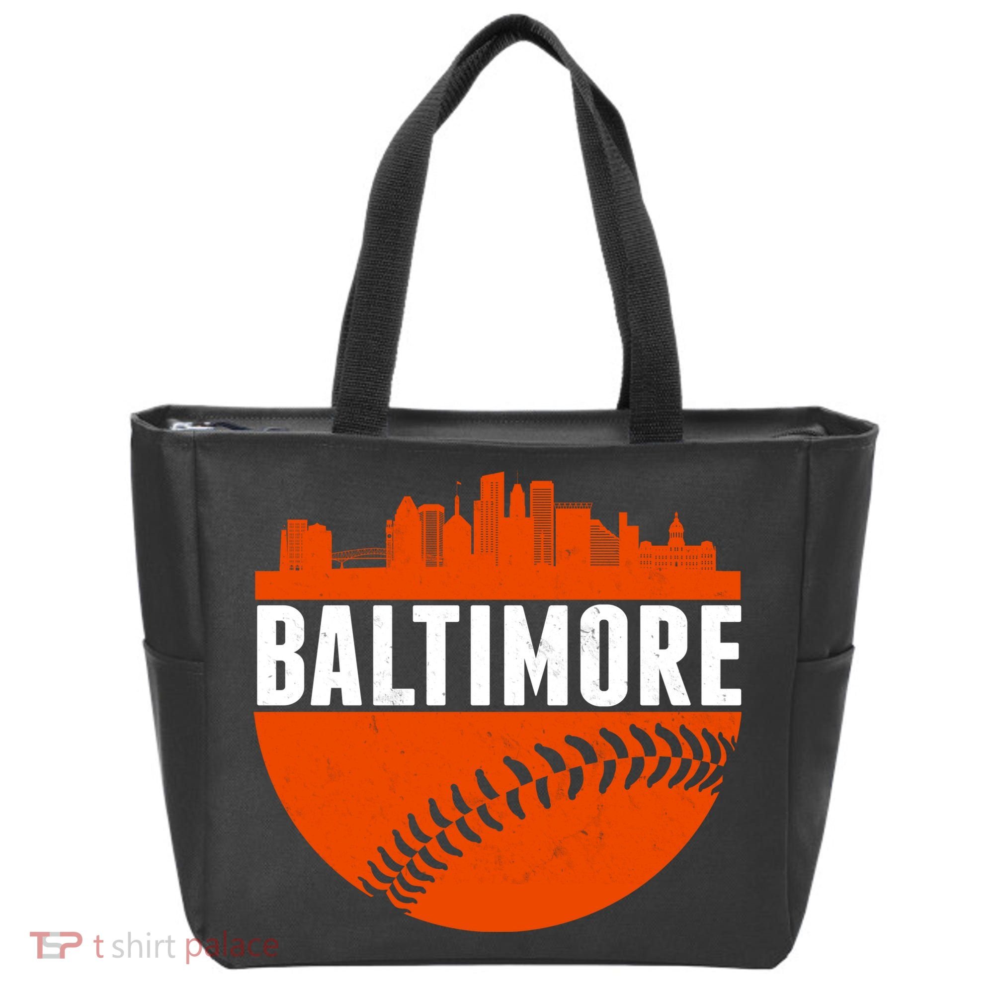 Classic Baltimore Skyline Baseball  Tote Bag