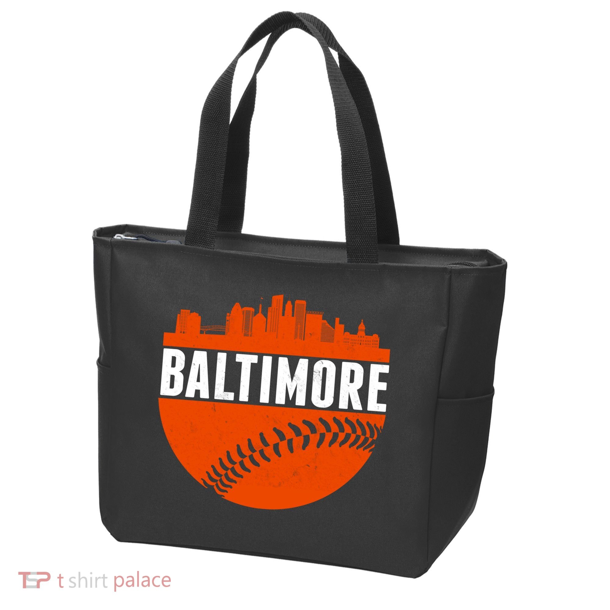 Classic Baltimore Skyline Baseball  Tote Bag