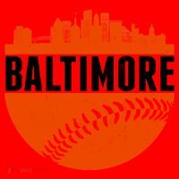 Classic Baltimore Skyline Baseball  Santa Hat thumb 1