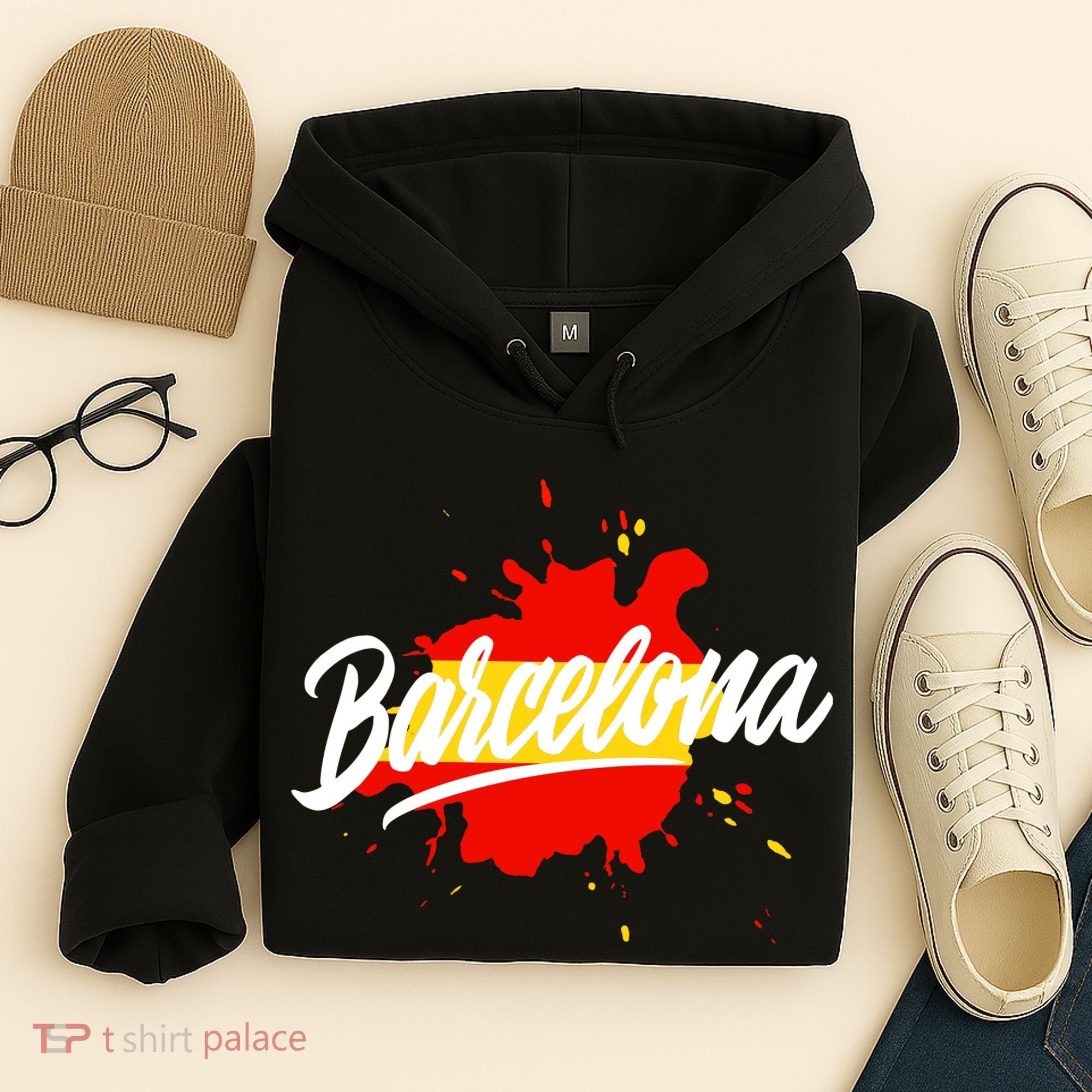 Classic Barcelona Flag Logo Hoodie