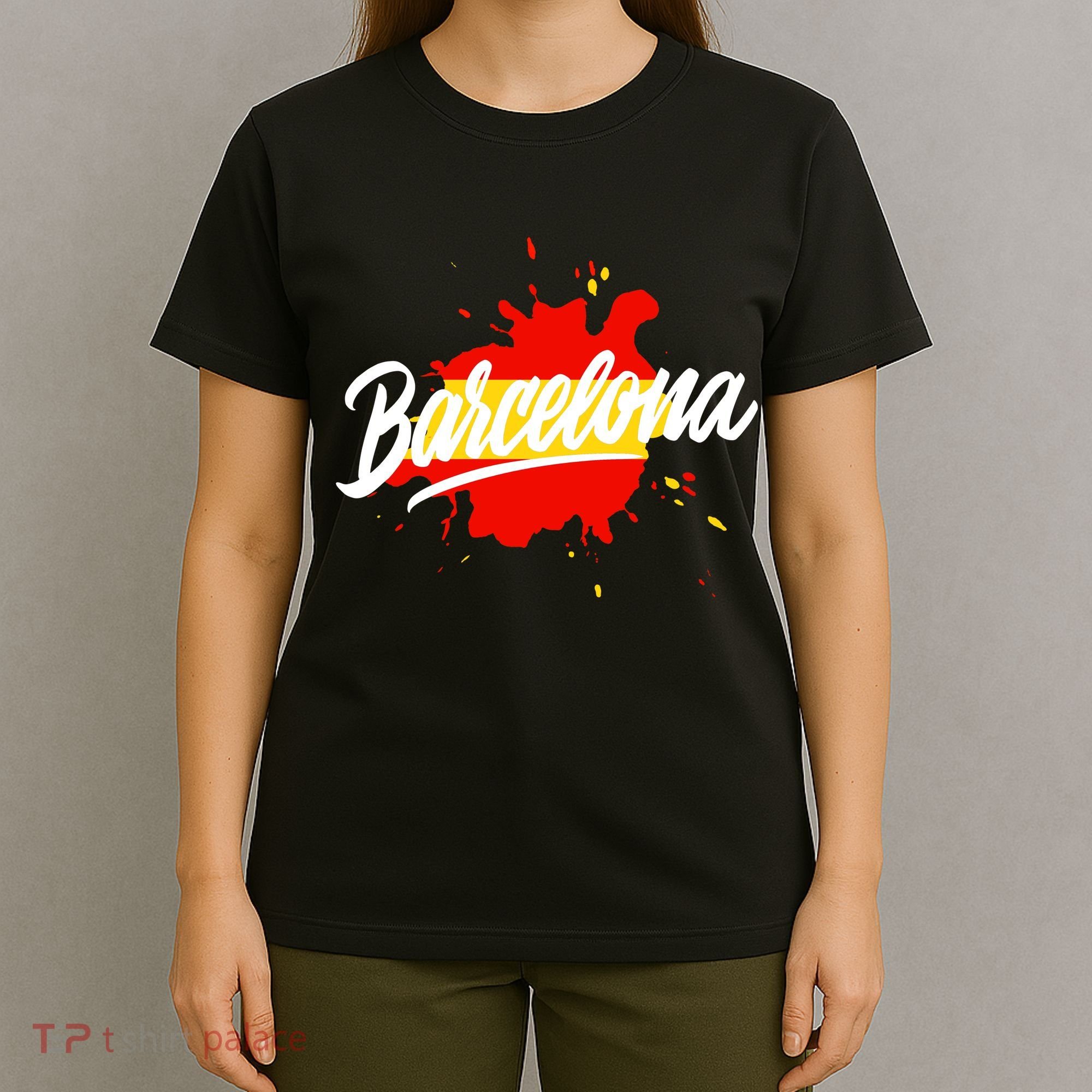 Classic Barcelona Flag Logo T-Shirt