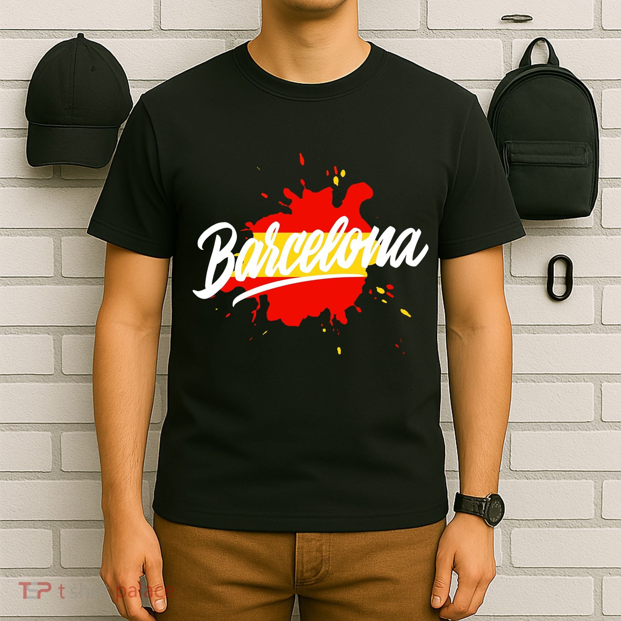 Classic Barcelona Flag Logo T-Shirt
