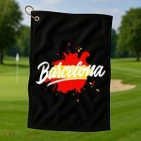 Classic Barcelona Flag Logo Golf Towel thumb 1