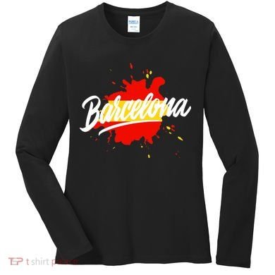 Classic Barcelona Flag Logo Women's Long Sleeve Shirt