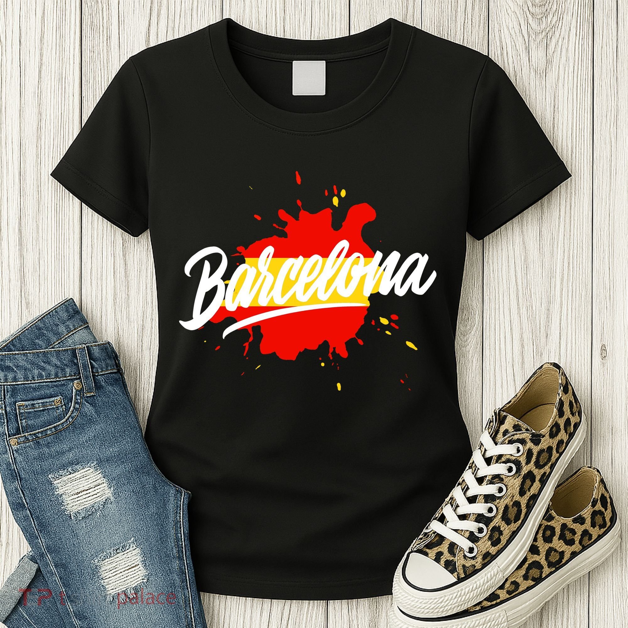 Classic Barcelona Flag Logo Women's T-Shirt