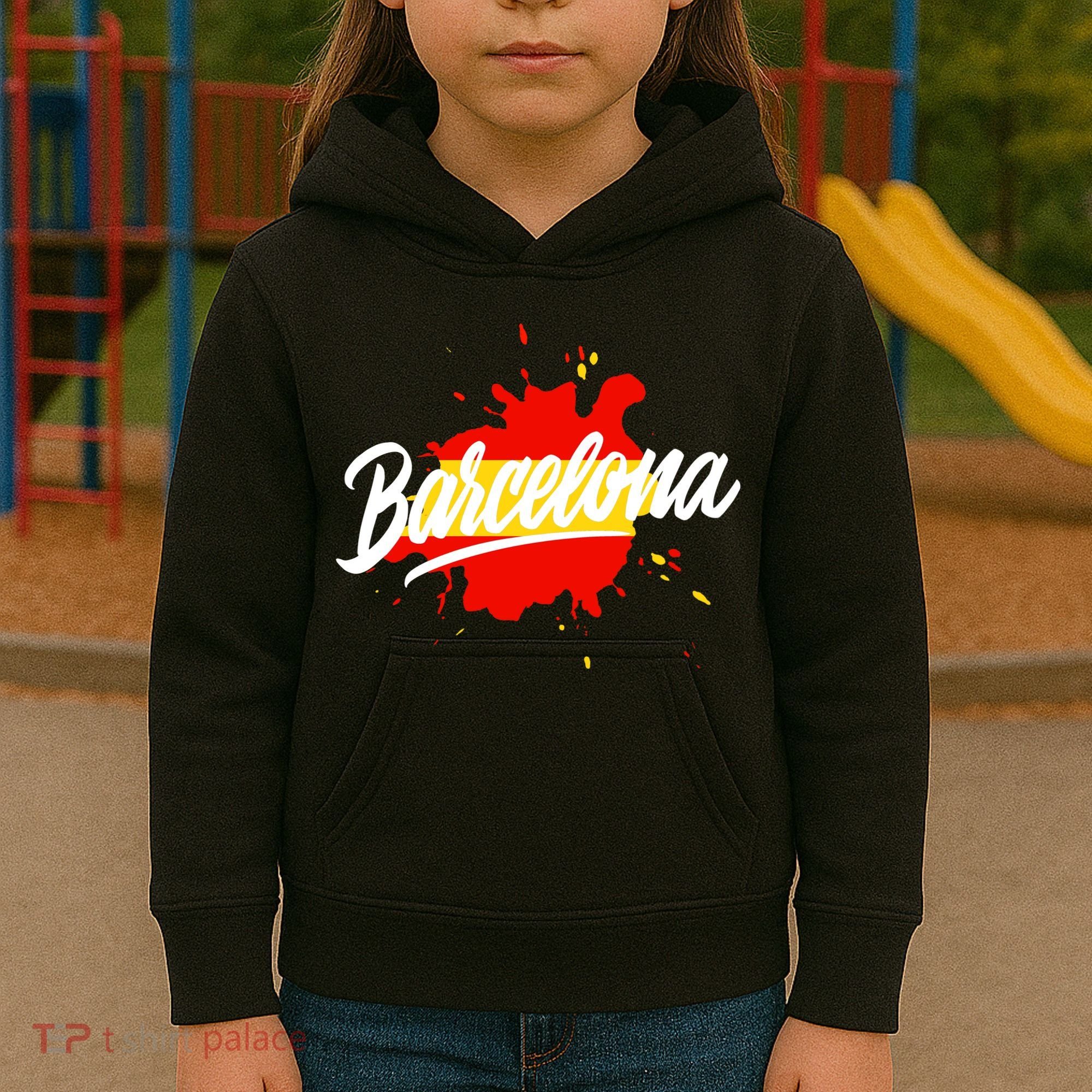 Classic Barcelona Flag Logo Kids Hoodie